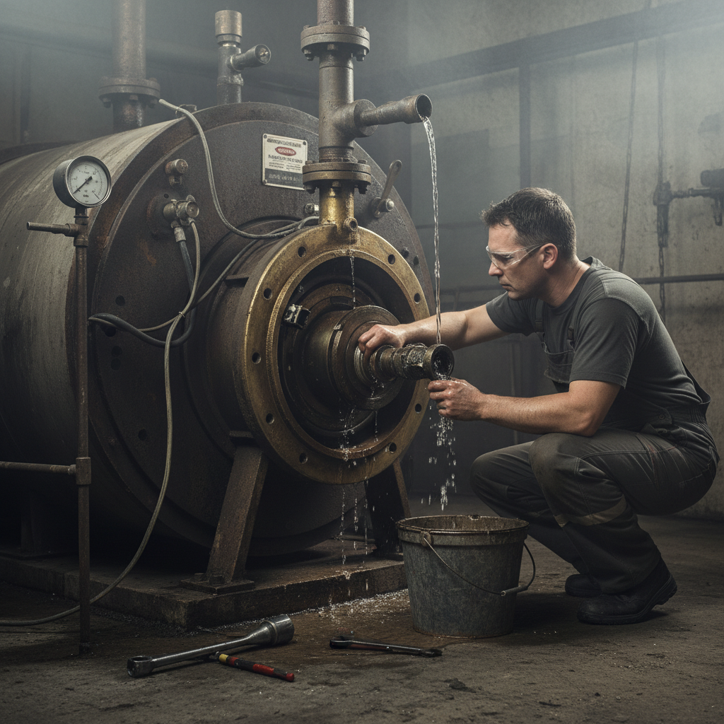 Boiler circulation pump repair with water leak, showcasing expert attention to detail