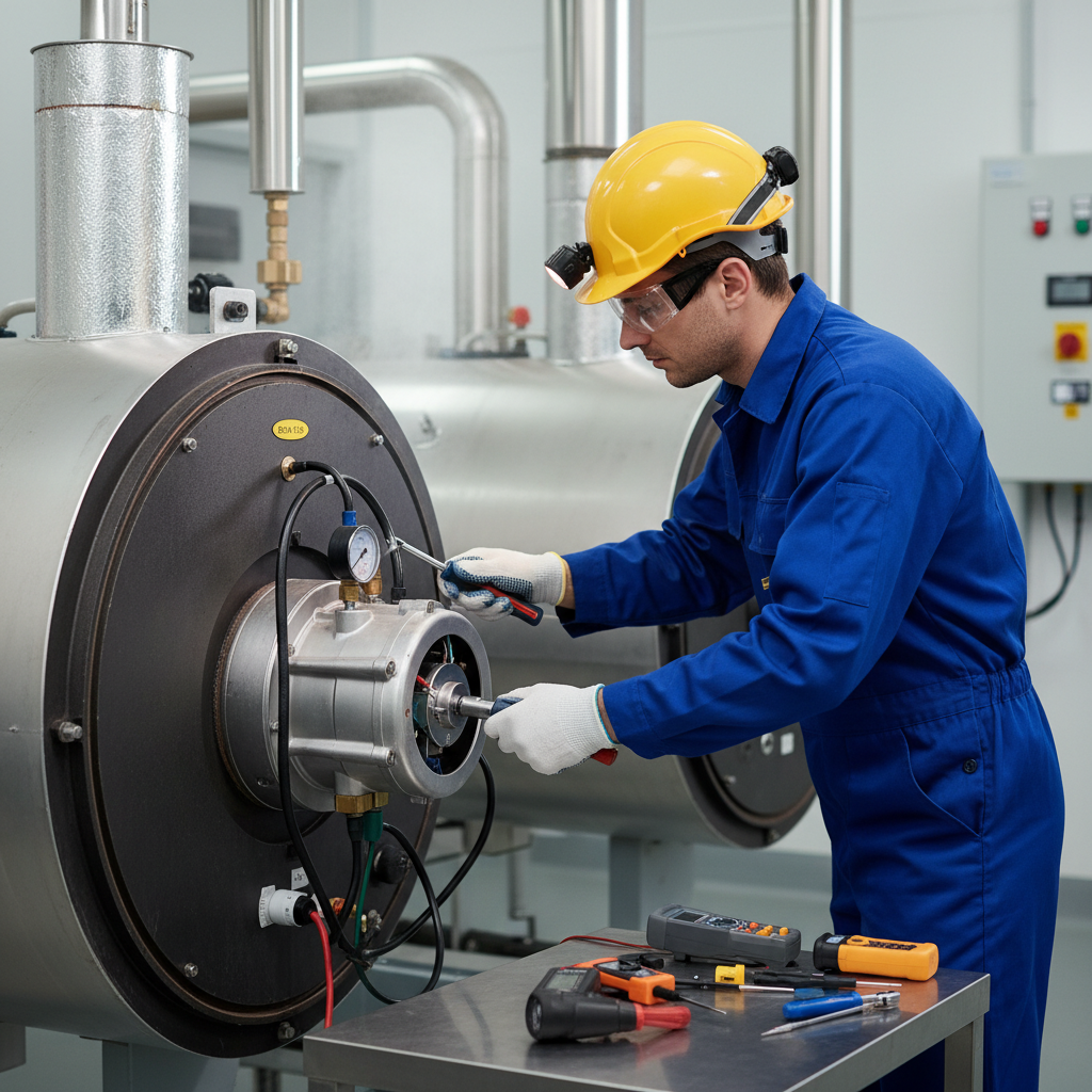 Emergency boiler repair in progress due to pump failure